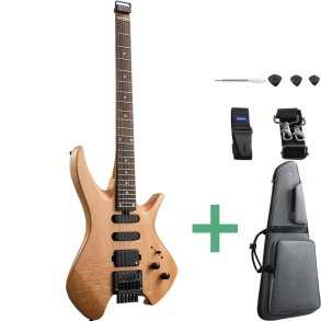 Donner HLX-500 Headless el-guitar nature